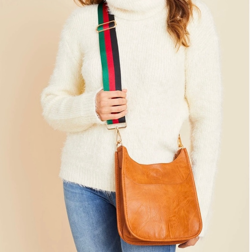 Bee Adjustable strap & Mini Vegan Messenger Bag.